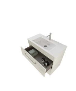 Mobile bagno "caravaggio" bianco venato, 80 cm